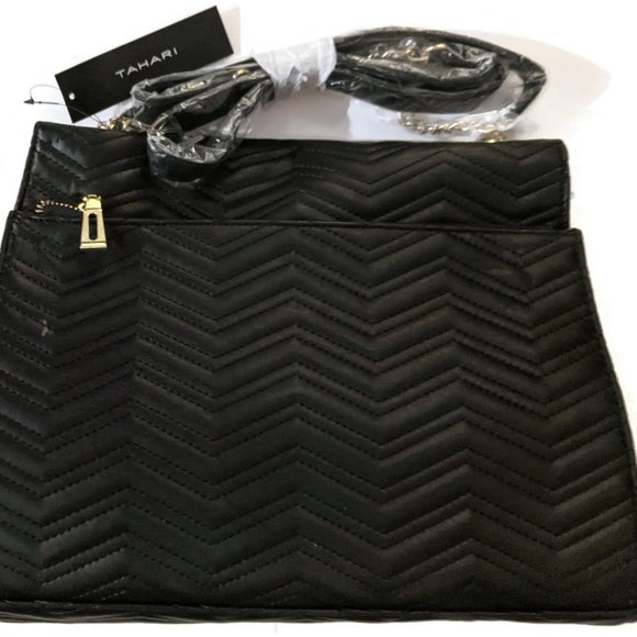 New Tahari Shoulder Strap, Tote  Handbag, Black, With Tags - Picture 6 of 7